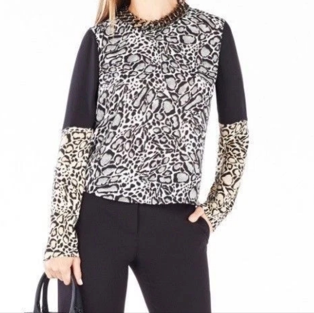 BCBGmaxazria Blouse DONELLA Flowy Animal Print